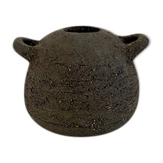 Vase "bouboulita" grès noir simoneloo ceramics Simoneloo