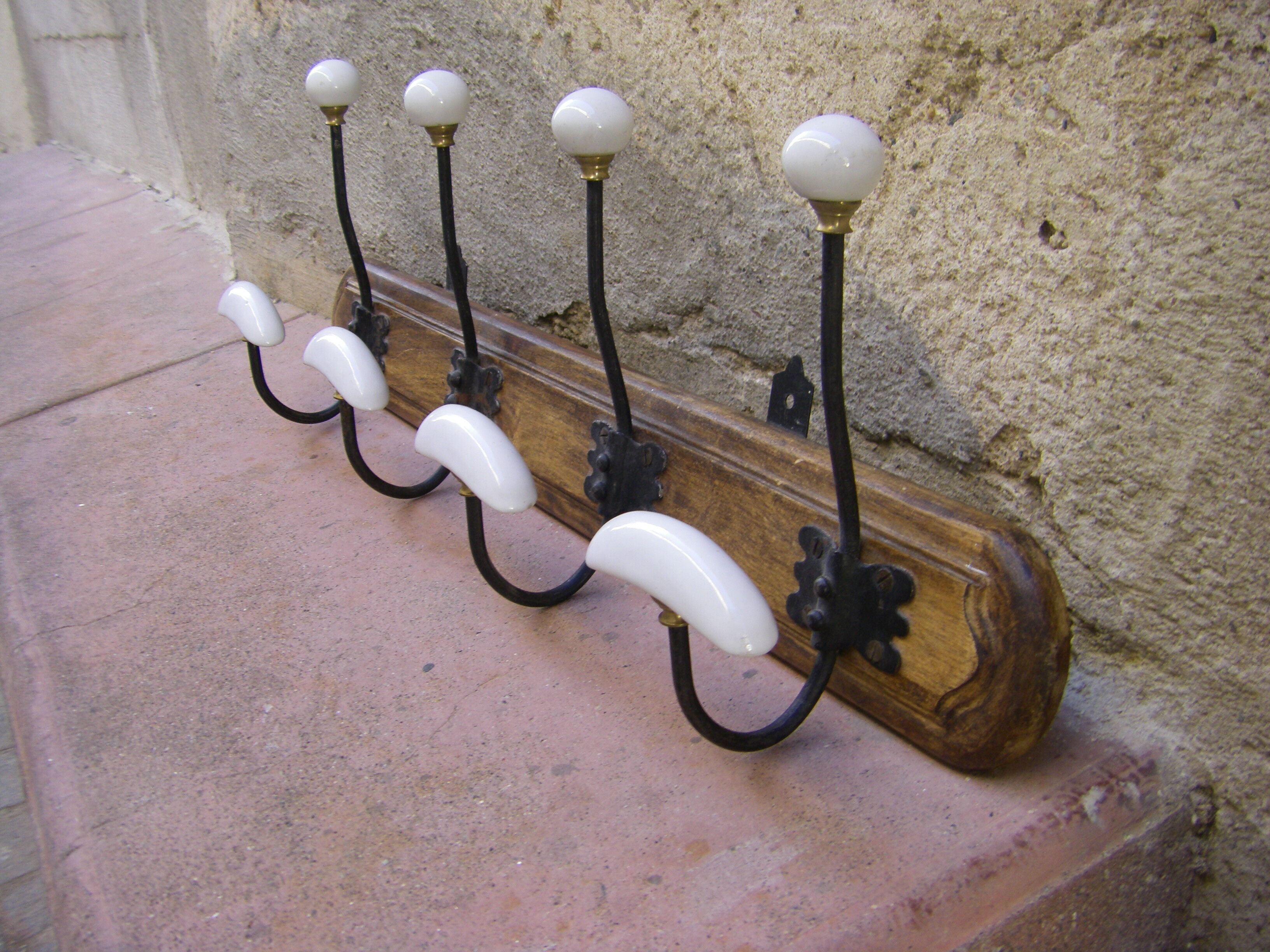 Vintage wall coat rack