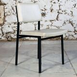 Modernist white skai chair, 1950