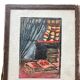 Dessin miniature sous verre