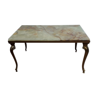 Marble and gilded brass table