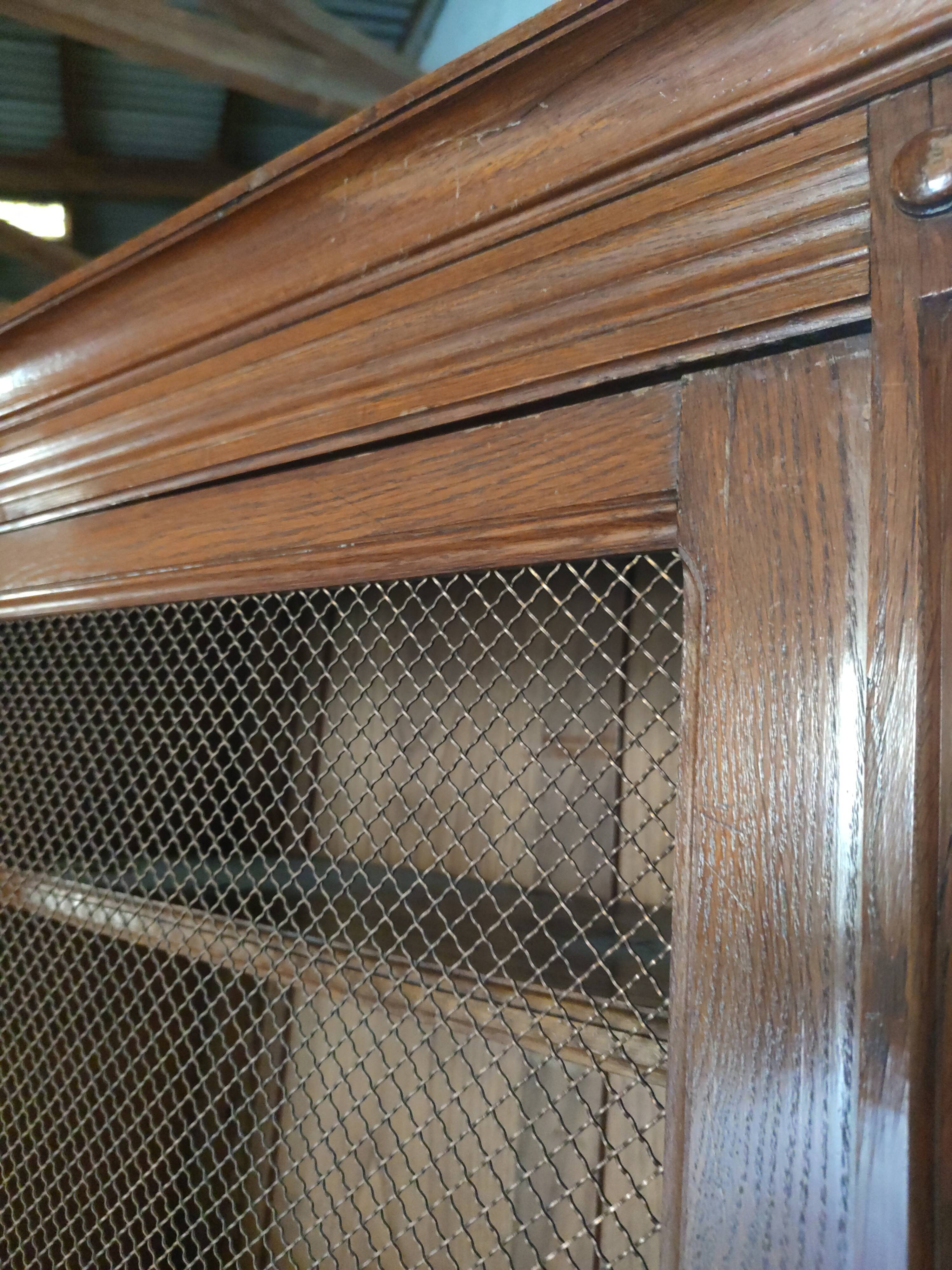 Solid oak library late 19th century around 1890