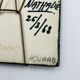 Vintage ceramic tile by Yvette Manoy - 1968