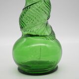 Bouteille 'Genie' en peau de serpent en verre vert italien Empoli