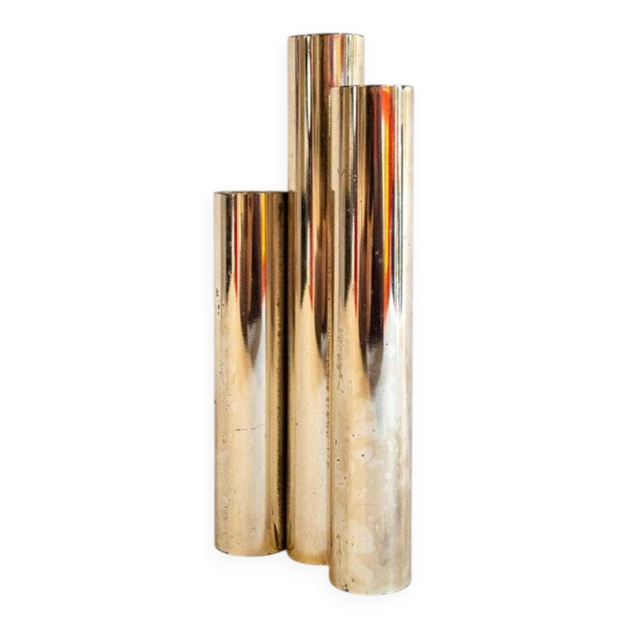 Silver-plated metal vase by Lino Sabattini, 1970