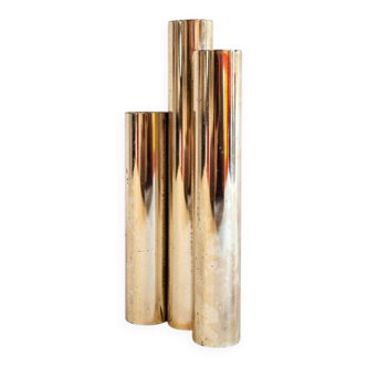 Silver-plated metal vase by Lino Sabattini, 1970