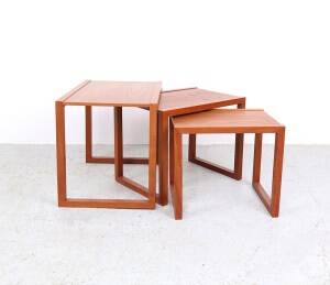 Danish design teak nesting tables, 1970s