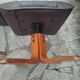 Set of 80s wooden faux leather footrests
