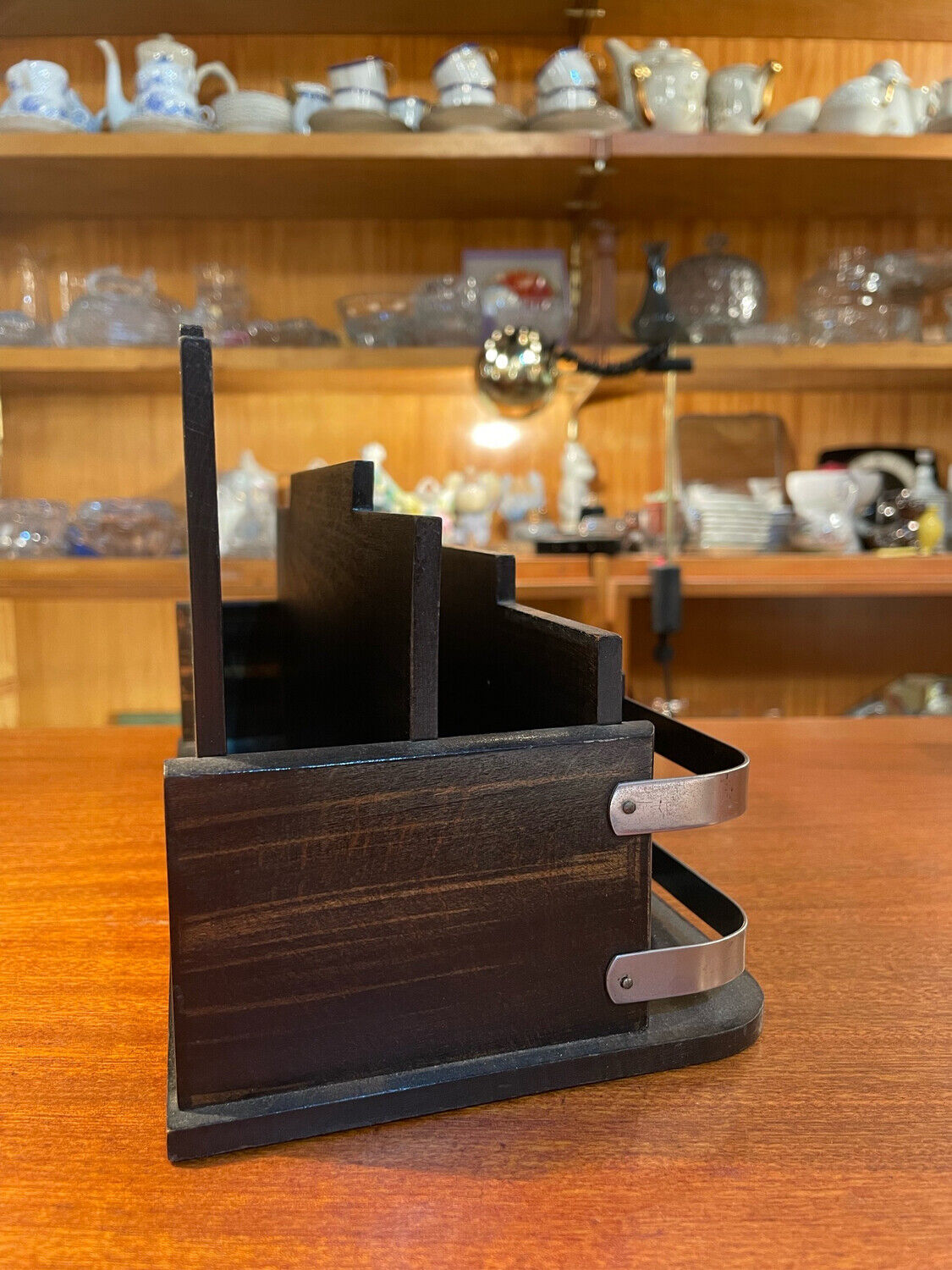 Mail door art delco wood and metal