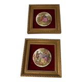 Pair of mini Limoges porcelain frames.