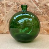 Antique Vintage Green Glass Dame Jeanne Float Ball Bottle