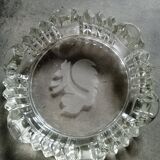 Set of three glass ashtrays