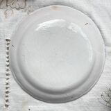 Ancienne Assiette Faïence Française XIXème motif petites fleures bleues