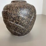 Set of 2 Multi-Color Fat Lava Op Art Pottery Vase Made Bay Ceramics, Germany