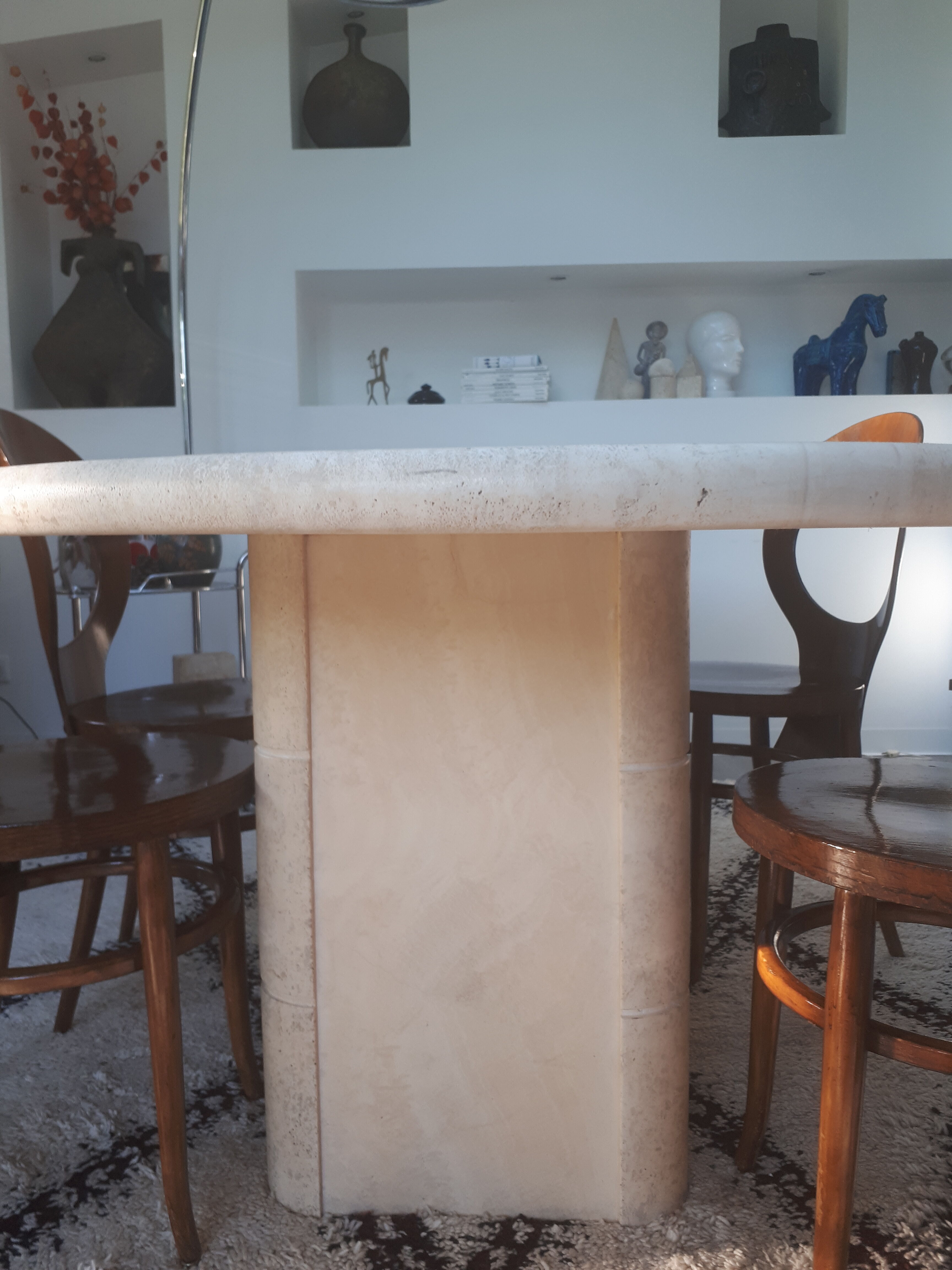 Roche Bobois travertine table
