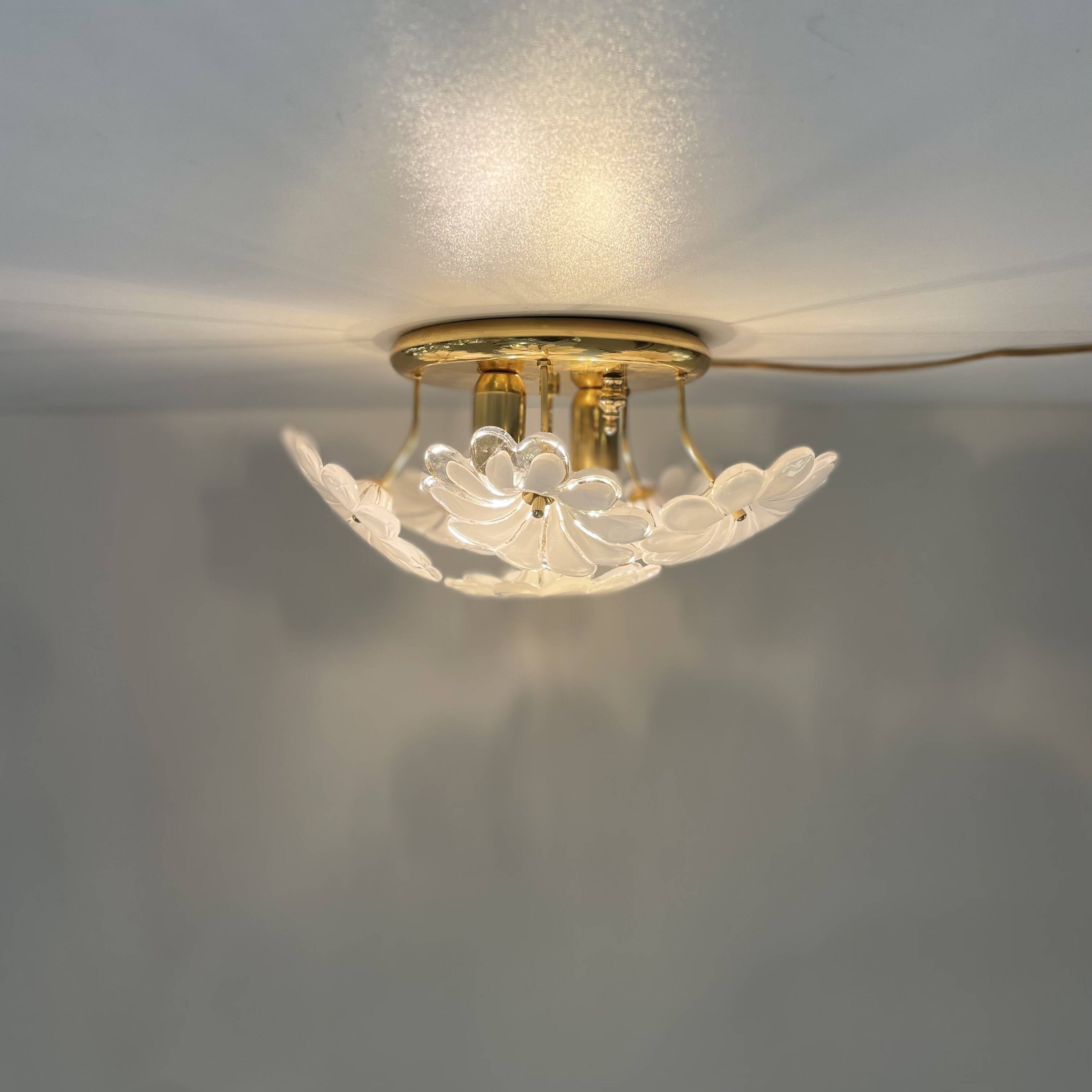 1980' Murano Flower Ceiling Light