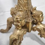 Coat rack on foot in onyx and bronze marble