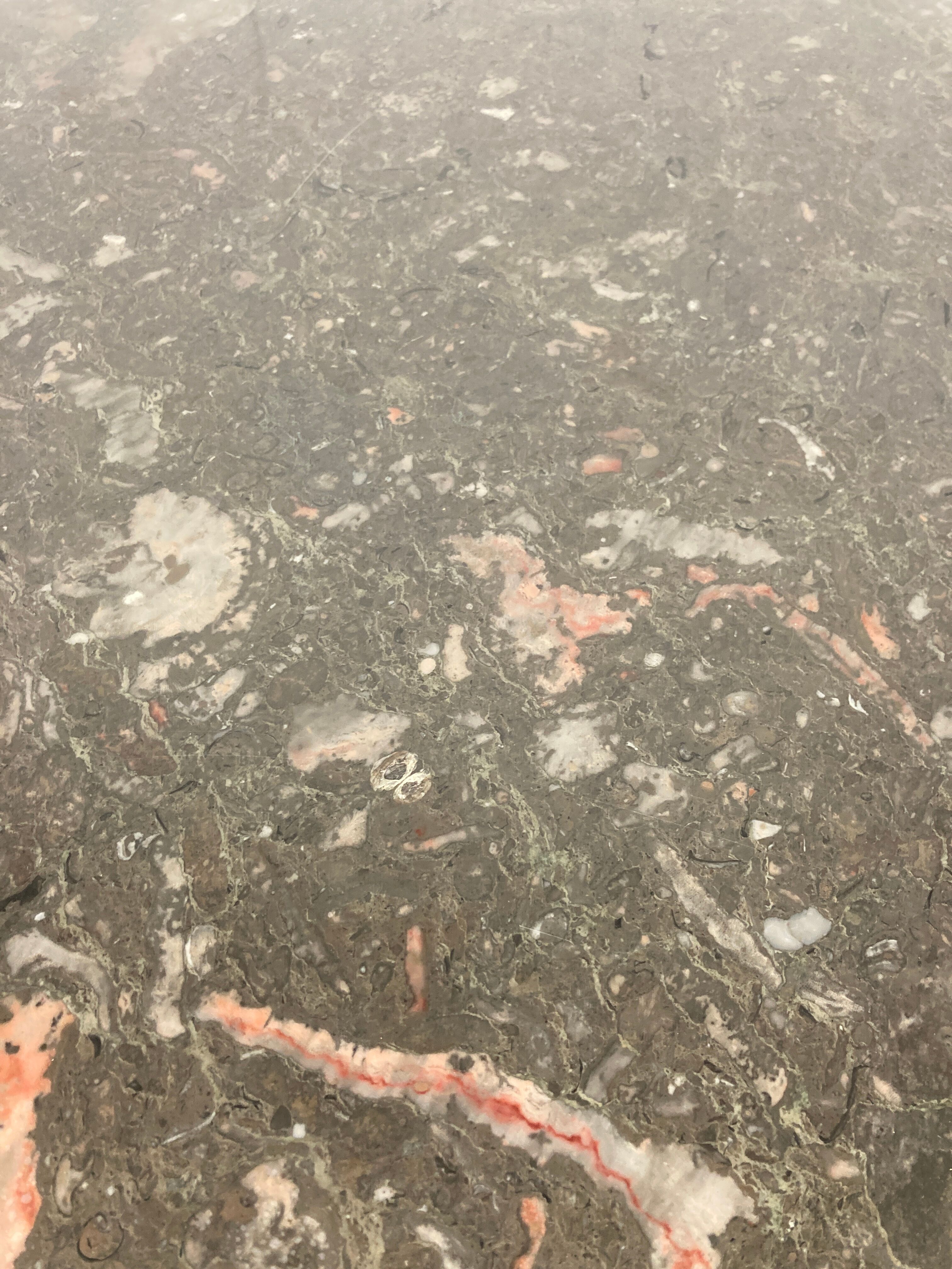 Italian marble teardrop coffee table, 1980s