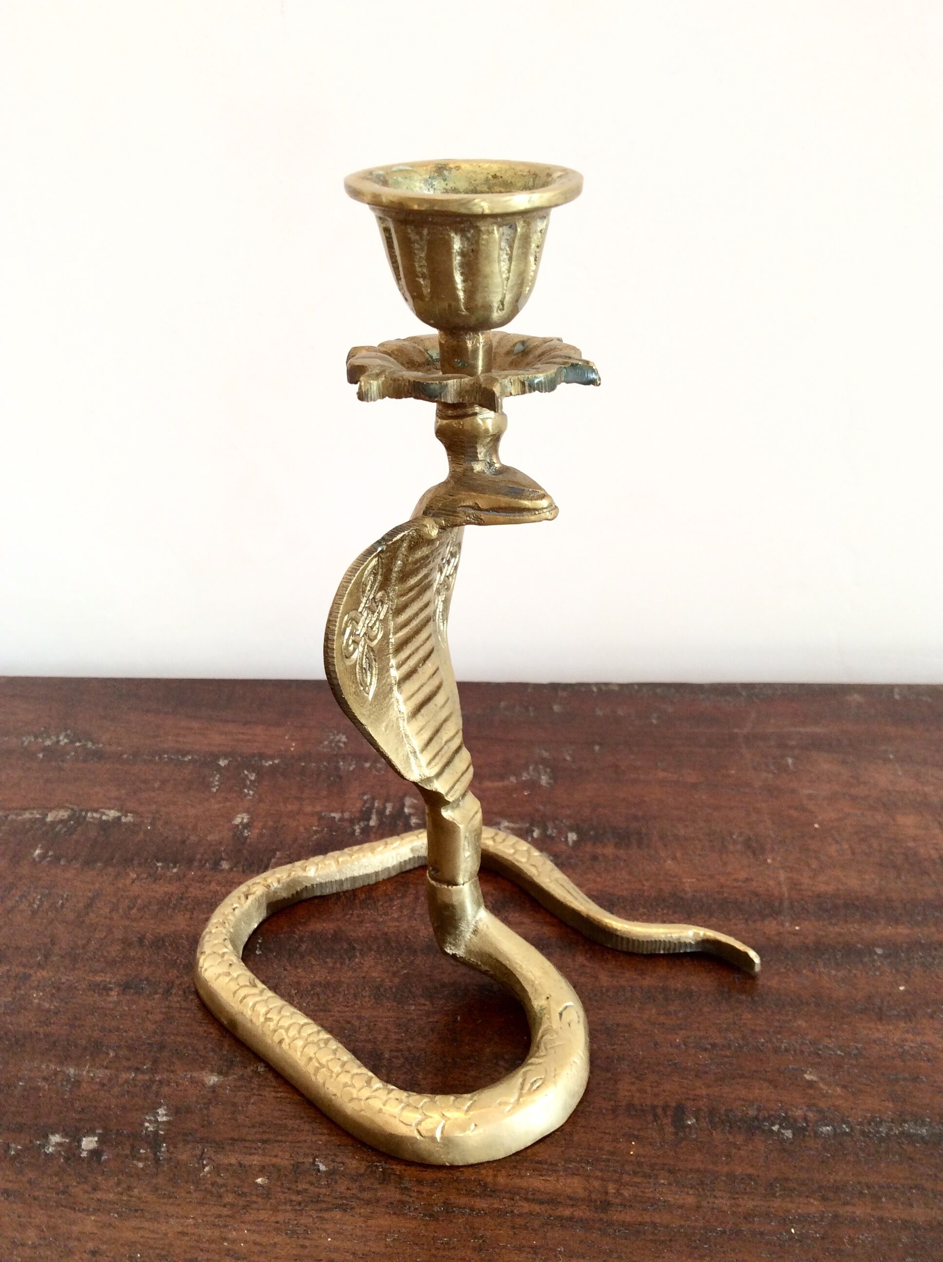 Bougeoir Serpent Sur Crâne En Céramique Biscuit - Prêt à Peindre