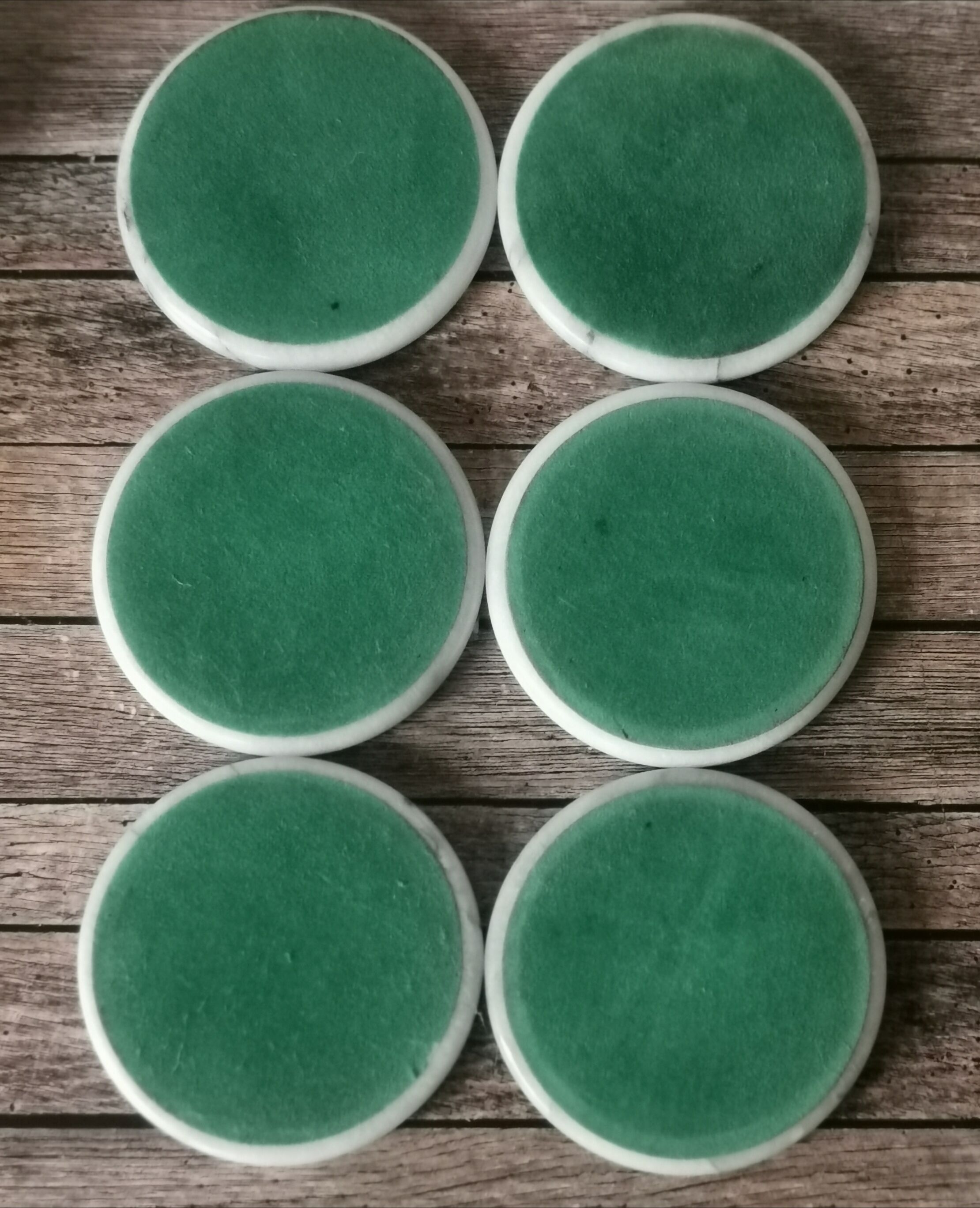 Ashtray and marble under glass