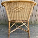 Old rattan armchair