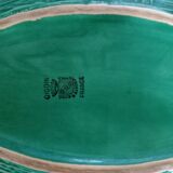 Digoin-Sarrguemine green earthenware dish