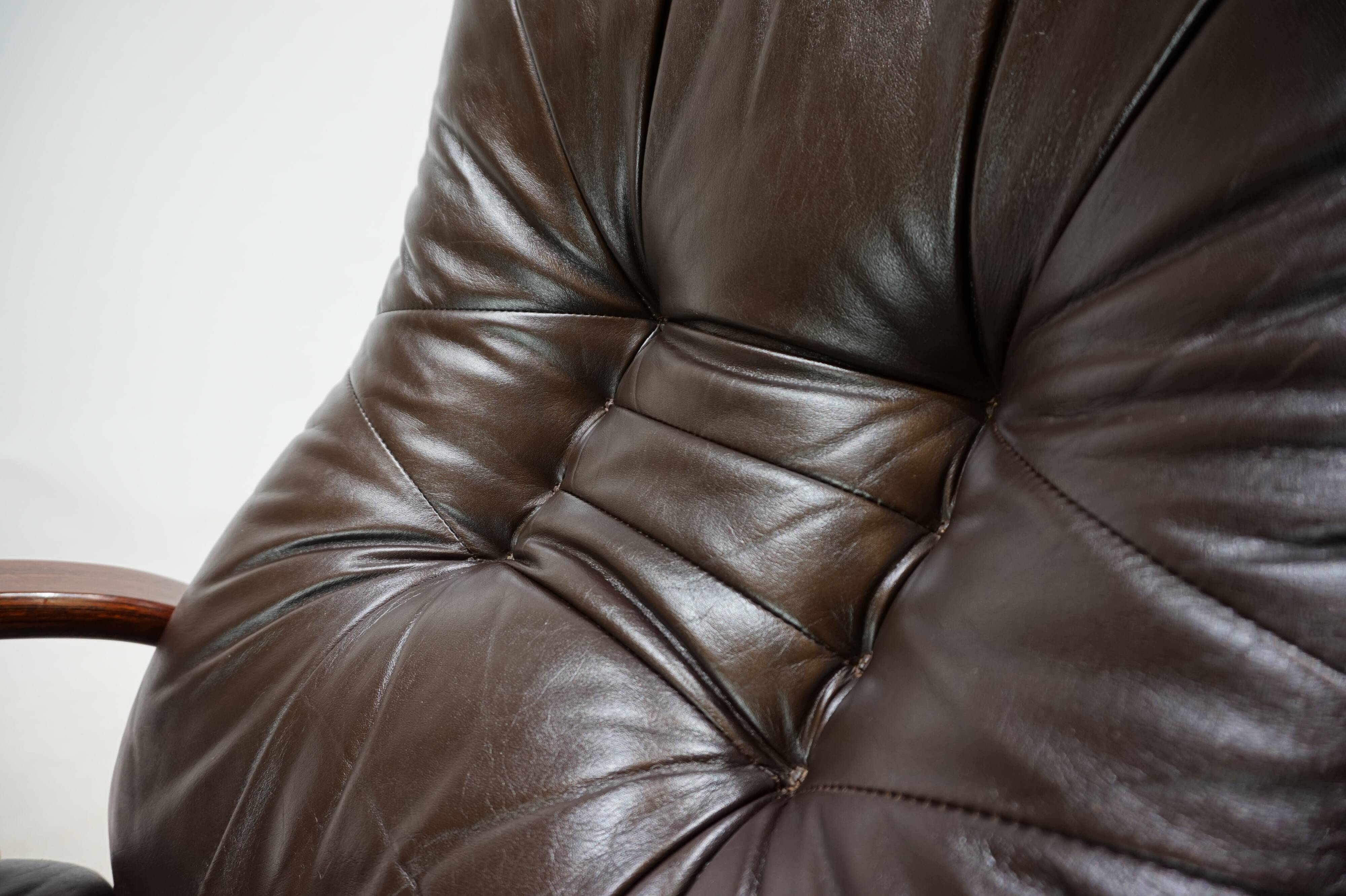 Westnofa The Panter leather lounge chair by Arnt Lande, 1970s