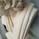 Voltaire bust in plaster 60cm th mid 20th century