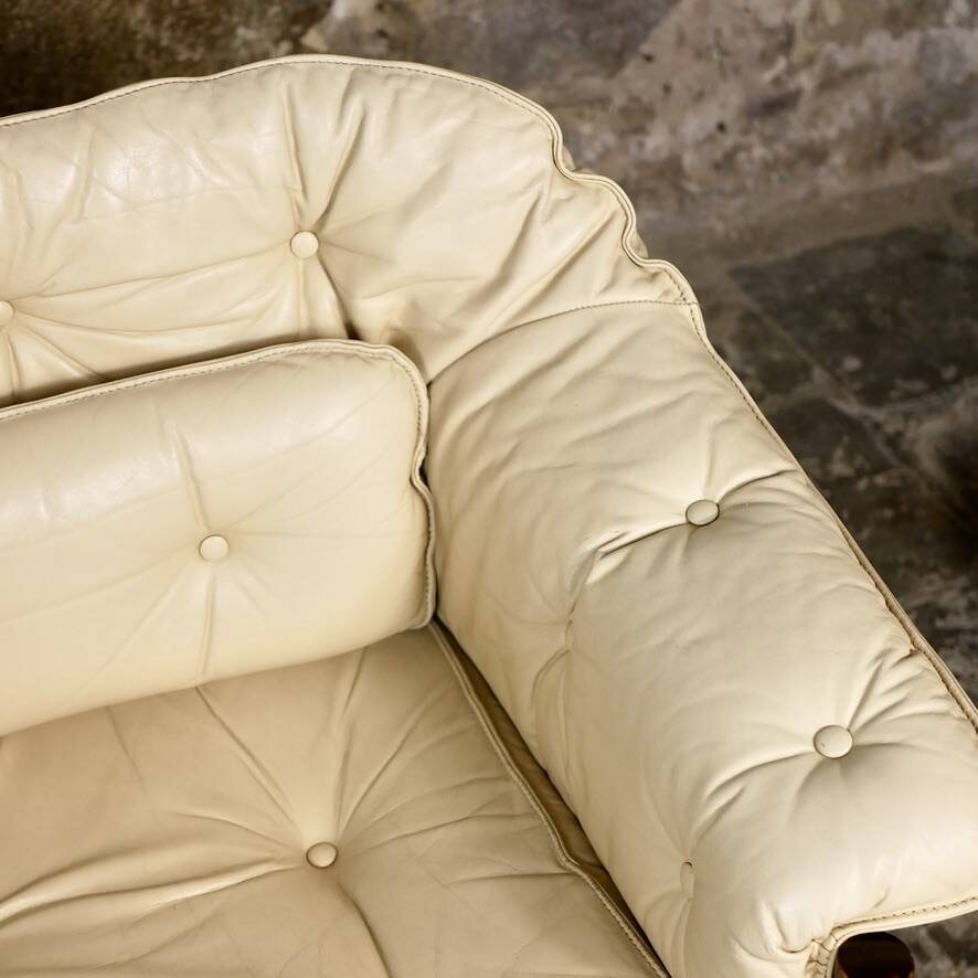 Scandinavian leather sofa by Sven Ellekaer for Coja, 1970