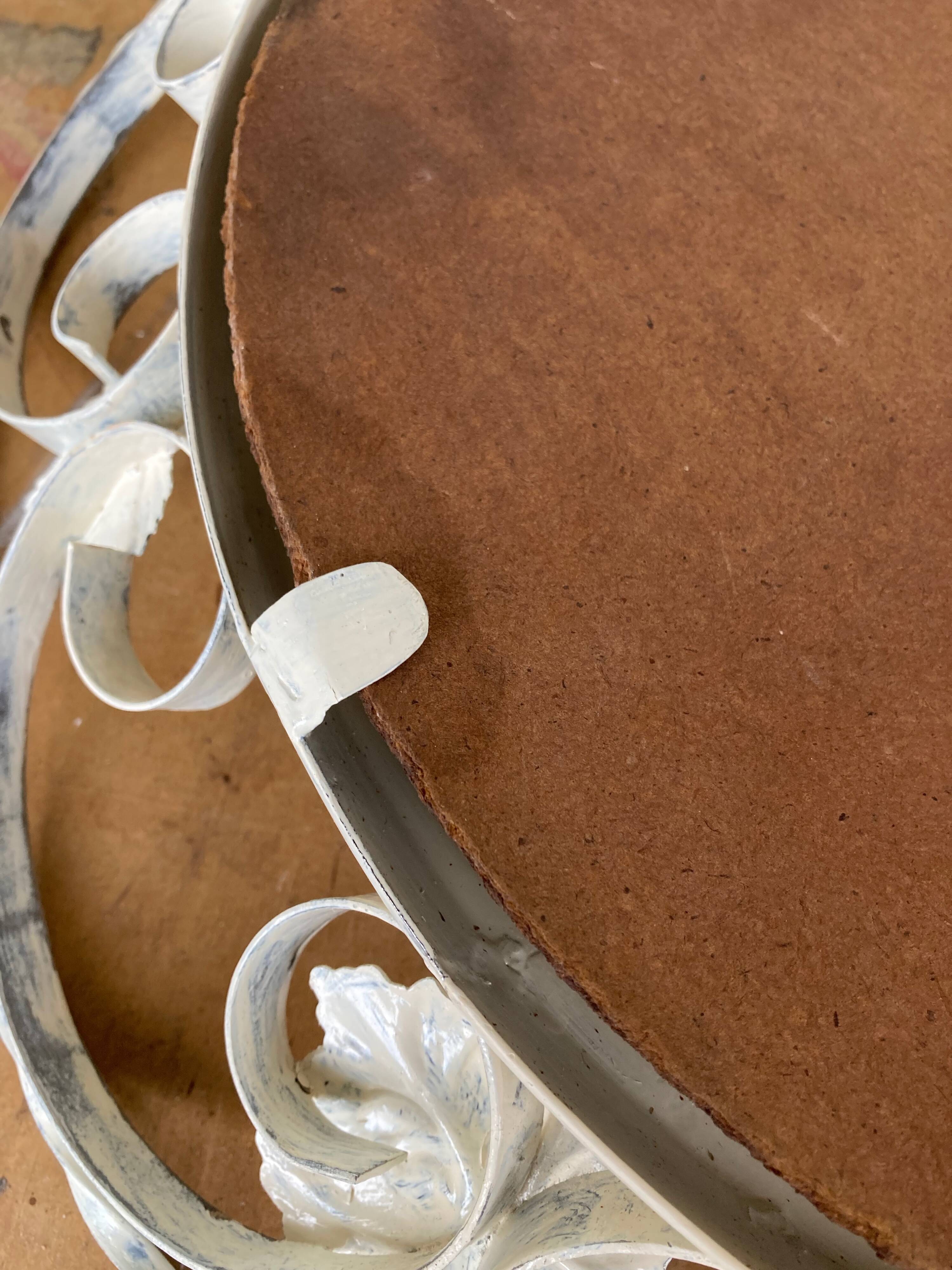 Wrought iron convex mirror, England, 1950s