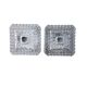 Pair of ceiling lights or moulded glass wall lights.