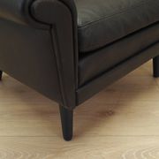 Brown leather armchair, Danish design, 1960s, designer: Aage Christiansen,