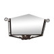 Miroir en métal Art Déco français, années 1930