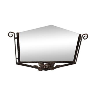 French Art Deco metal mirror, 1930s