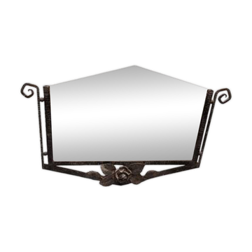 French Art Deco metal mirror, 1930s