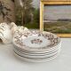 8 ironstone dessert plates “Epine” Boch Freres Keramis (BFK)