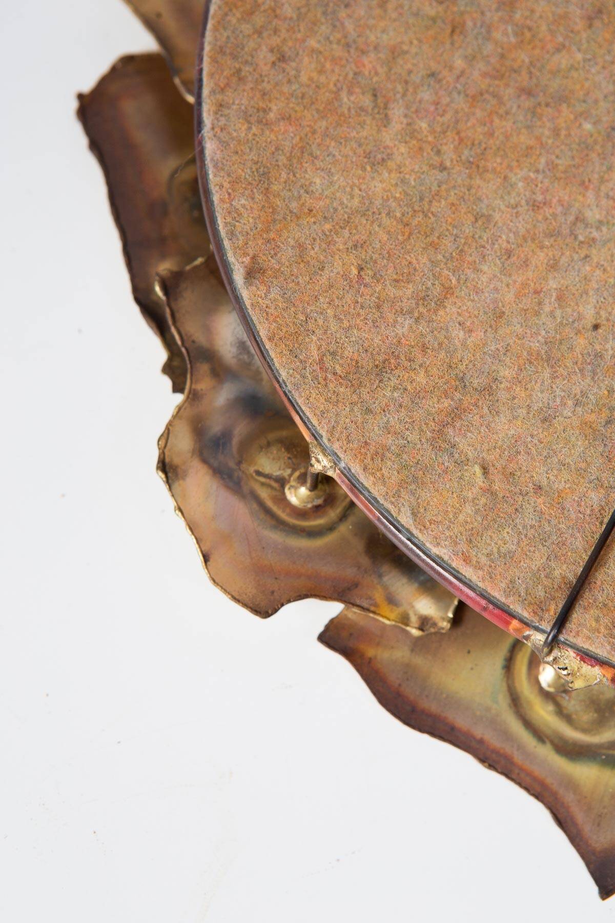 Brass sun mirror from around 1970 (31 cm)