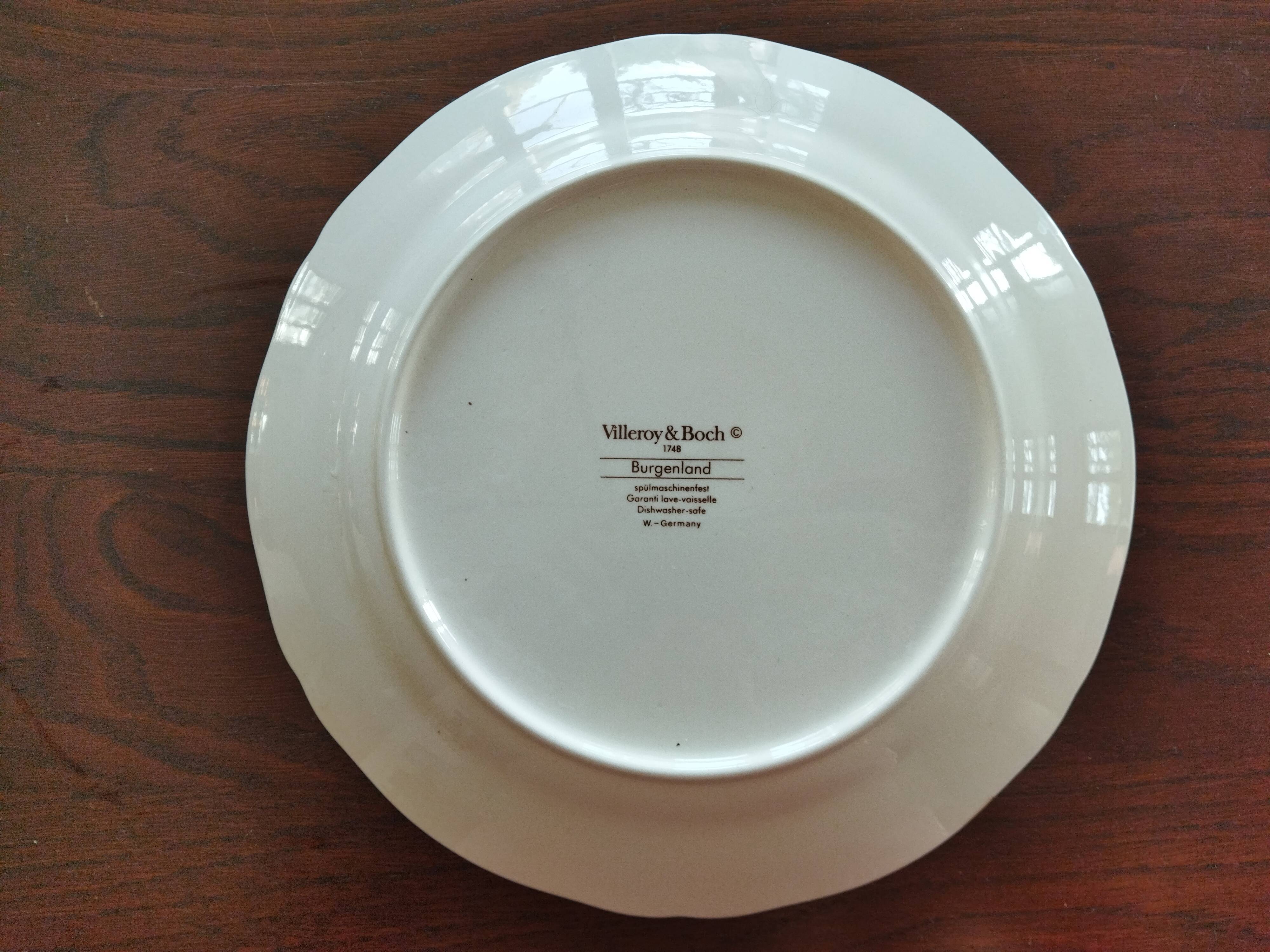 6 flat plates Burgenland blue Villeroy & Boch