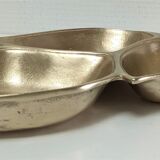 Plateau feuille laiton massif vintage