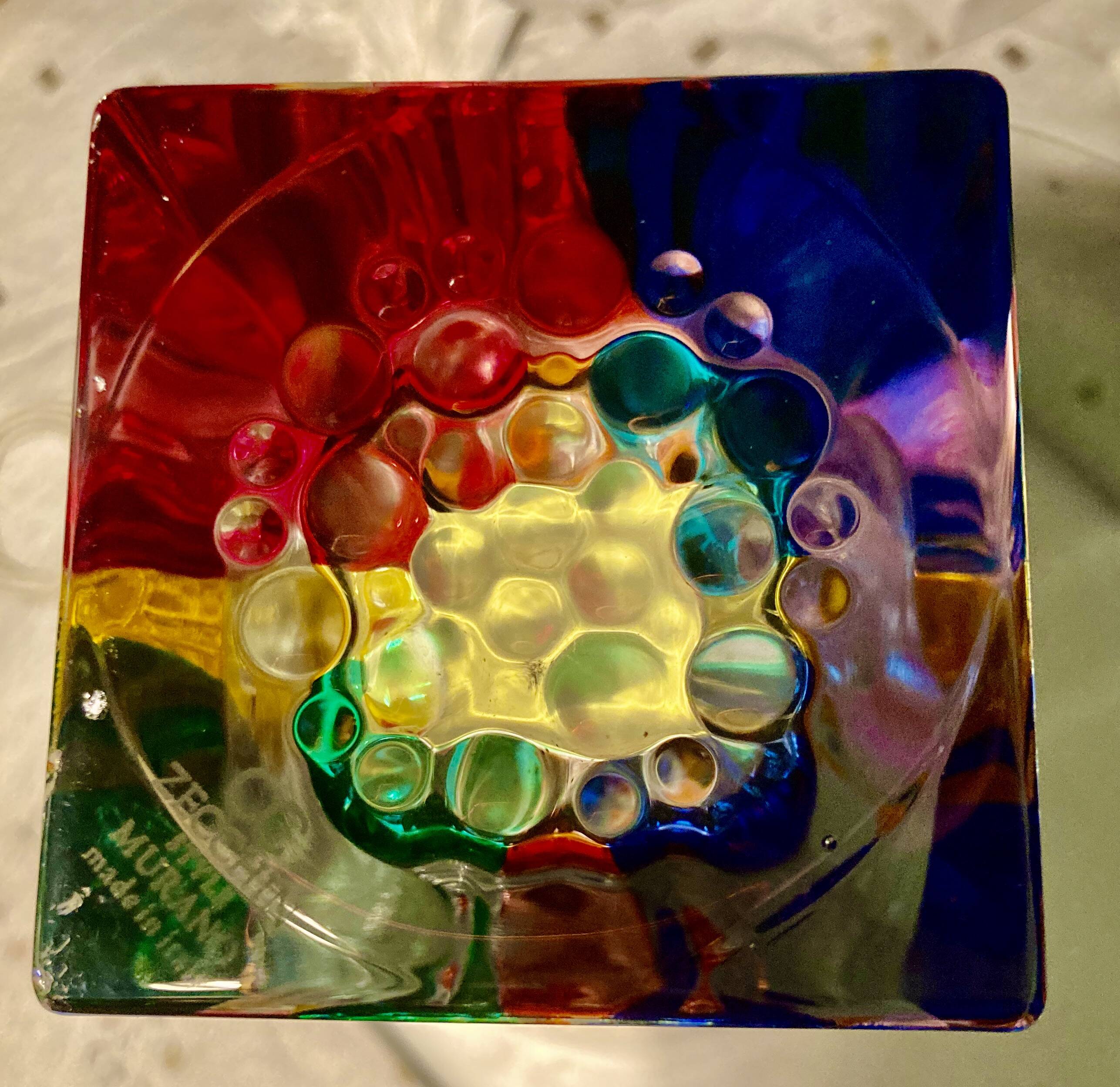 Multicolor vase signed cc zecchin - size xxl