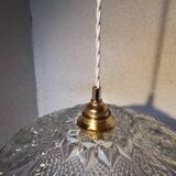 Vintage molded glass pendant light