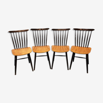 Lot de 4 chaises années 1960