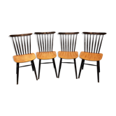 Lot de 4 chaises années 1960