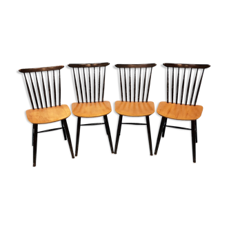Lot de 4 chaises années 1960