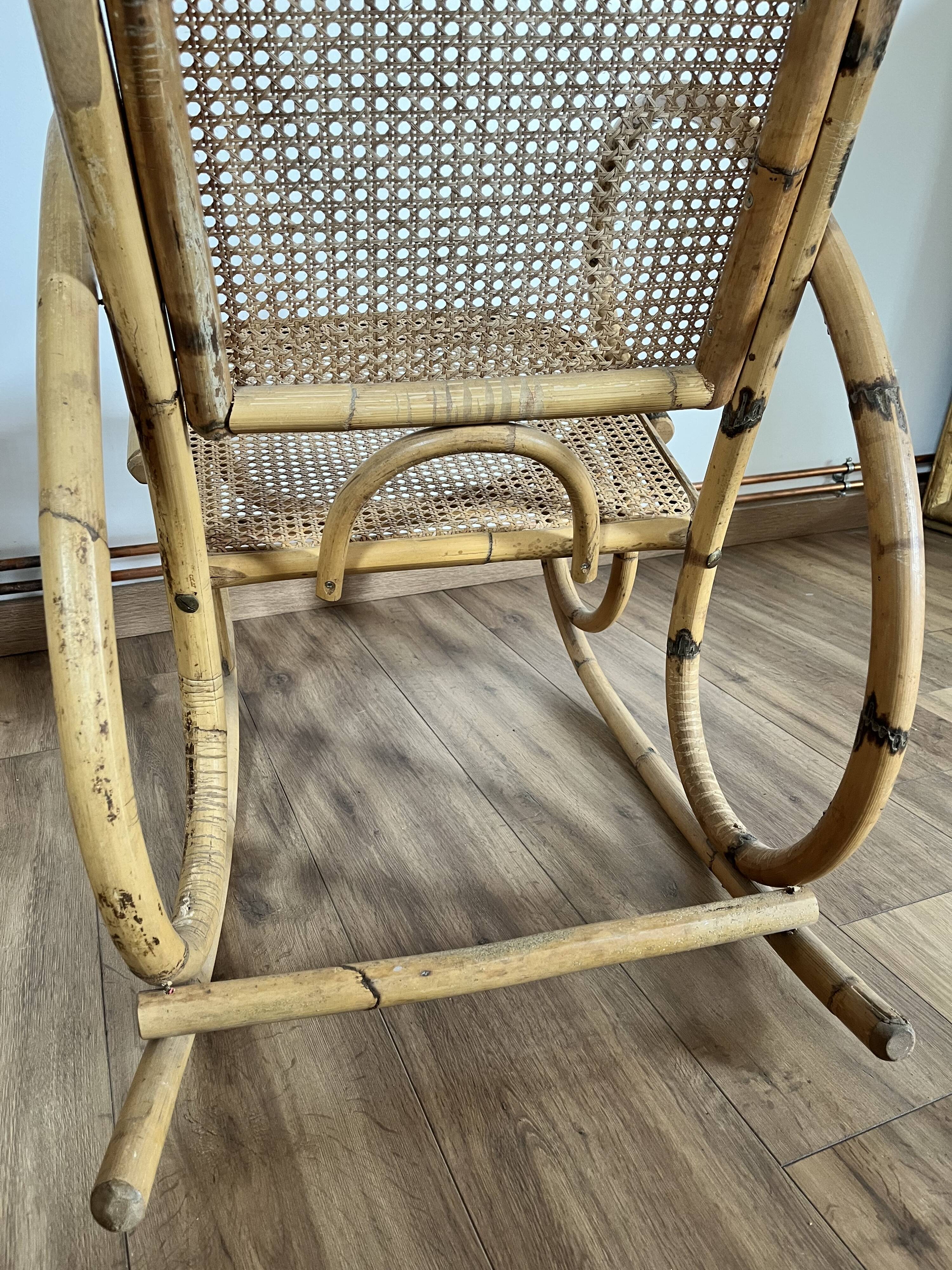 Adult model rattan rocking chair