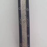 Ebony and chiseled metal knife holder set