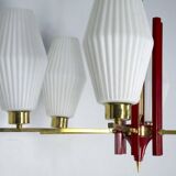 Large Mid-Century Arredoluce Monza manner chandelier. 1950s Italian design