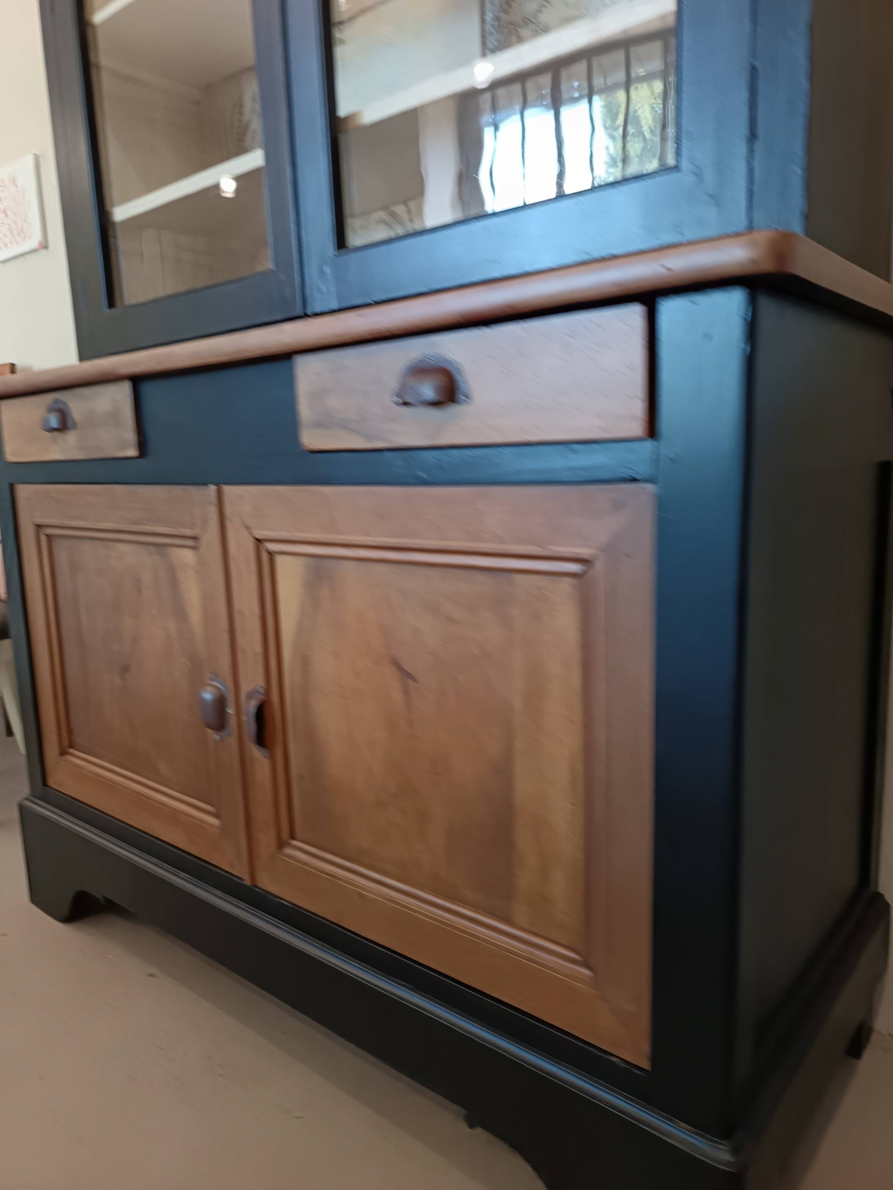Buffet, vaisselier, bibliothèque vitrée ancienne