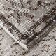 Gray & black floral turkish vintage rug