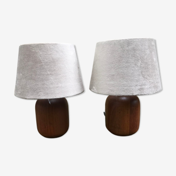 Bestform scandinavian teak bedside lamps